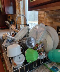 Polder KTH-615 Dish Rack & Tray 4 PC Combo– Advantage System Includes Rack, Drain Tray, Removable Drying Tray & Cutlery Holder – Stainless Steel & Plastic 4-piece 57 A1jLqDFqlzL