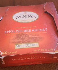 Twinings English Breakfast Black Tea, 100 Individually Wrapped Tea Bags, Smooth, Flavourful, Robust, Caffeinated 100 Count (Pack of 1) 45 A1jnKCEld6L