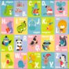 KC CUBS ABC Alphabet Animal Educational Learning & Fun Game Play Area Non Slip Boy & Girl Kids Rug Carpet for Children Bedroom, Toddler Classroom Daycare and Baby Playroom Floor Mat, Playtime Activity 5' 3" x 6' 6" 62 A1kijkNEgjL