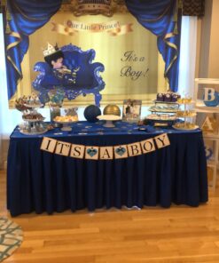 LinenTablecloth 14 ft. Accordion Pleat Polyester Table Skirt Royal Blue 14 ft. 14 A1l5qMoR1L