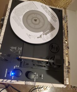 Victrola Vintage 3-Speed Bluetooth Portable Suitcase Record Player with Built-in Speakers | Upgraded Turntable Audio Sound|Retro Map, Model Number: VSC-550BT-P4 Retro Map 37 A1lVmzNgF2L