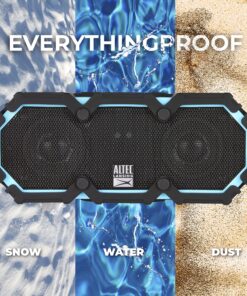 Altec Lansing LifeJacket 2 - Waterproof Bluetooth Speaker, Floating Portable Speaker for Travel & Outdoor Use, Deep Bass & Loud Sound, 30 Hour Playtime, 2.80 x 7.50 x 3.11 Inches Blue 17 A1loe19D6AL 1
