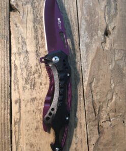 MTECH USA MT-A705 Series – Spring Assisted Folding Knife, Pocket Clip, Tactical, EDC, Self Defense Purple 4.5-inch closed 52 A1lwEVfi74L
