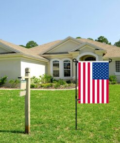 HOOSUN Garden Flag Stand, Premium Garden Flag Pole Holder Metal Powder-Coated Weather-Proof Paint with one Tiger Clip and two Spring Stoppers without flag 1 25 A1ngNGw1X4L