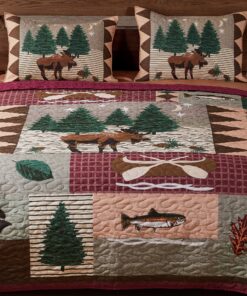 Alternative view of Greenland Home Moose Lodge Quilt Set, King, Natural