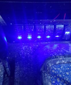 Switchtec 2 3 5 7 Gang Rocker Switch Aluminum Panel with 4.8 Amps Dual USB Rocker Style Fast Charger with Voltmeter, Blue Backlit Led, Pre-Wired for Marine, Boat, Car, Truck 27 A1qiYt va1L