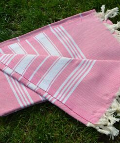Dandelion - Basic Pattern - 100% Naturally-Dyed Cotton Turkish Towel Peshtemal - 71x39 Inches - Rose Pink 8 A1qtx tNnPL