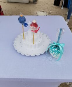 Nordic Ware 50008 Tiered Cake Pop Display Stand, Holds 37 pieces, White 36 A1qyy tEDBL