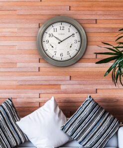La Crosse Technology WT-3181PL-INT 18 inch Atomic Outdoor Clock with Temperature & Humidity 18" Standard Packaging 20 A1sAdLLPfFL