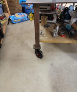 POWERTEC 8 Inch Heavy Duty Swivel Caster Wheels, Pneumatic Plate Casters with Rubber Knobby Tread for Workbench, Dolly, Cart, Trolley, Wagon & Chicken Coop, Large Castor Wheels, 1pk (17051) Swivel, 1pk 25 A1sLK9ptWKL 3