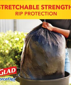 Glad Large Drawstring Trash Bags, ForceFlex 30 Gallon Black Trash Bags, 50 Count 50 Count (Pack of 1) 25 A1sPUrxwWzL