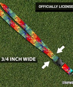 Moose Pet Wear Iowa State Cyclones Lanyard - Satin Keychain Necklace, Iowa State ID Badge Holder – 3/4 Inch, Tye Dye Logo on Tie Dye 10 A1sgLbESbTL