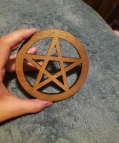 AzureGreen Pentagram Altar Tile 4" (Brown) (Brown) (Black) (Brown) 24 A1tM2Orb20L