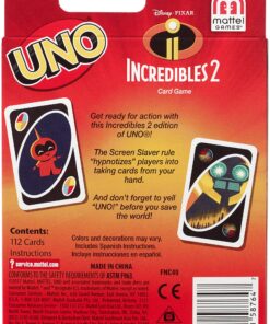 Mattel Games UNO Disney and Pixar’s Incredibles 2 Card Game with 112 Cards and Instructions, Great Gift for Kids 7 Years and Older 12 A1tRxpu4tqL