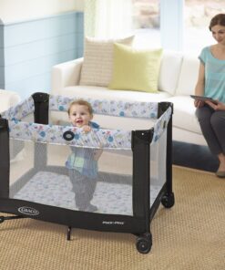 Graco Pack and Play Portable Playard, Push Button Compact Fold, Carnival Pack N Play 28 A1tbyq8TUeL