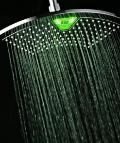 Dream Spa AquaFan 12 inch All-Chrome Rainfall-LED-Shower-Head with Color-Changing LED/LCD Temperature Display 28 A1uEdcLGhBL