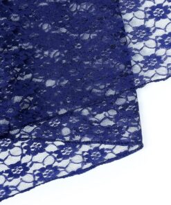 MDS Pack of 10 Wedding 12 x 108 inches Lace Table Runner for Wedding, Decorations for Birthday Parties, Banquets, Graduations, Engagements, and Runners fit Rectangle, Round Table- Navy Blue 16 A1un5J fP3L
