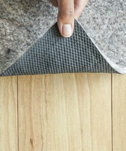 RUGPADUSA - Ultra Black - 8'x10' - 1/4" Thick - Felt + Rubber - Non-Slip Cushion Rug Pad - Available in 2 Thicknesses, Safe for Hardwood and All Surfaces 8' x 10' Felt + Rubber- 1/4" Thick 11 A1uxPr DdLL