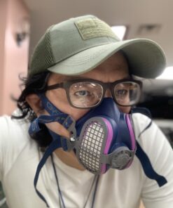 GVS Elipse P100 Dust Half Mask Respirator with replaceable and reusable filters included, Blue 45 A1vRuXE8lSL