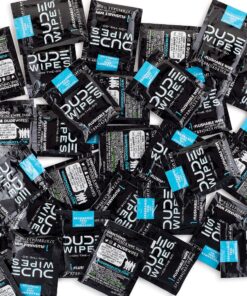 DUDE Wipes - On-The-Go Flushable Wipes - 2 Pack, 60 Wipes - Unscented Extra-Large Individually Wrapped Adult Wet Wipes - Vitamin E & Aloe - Septic and Sewer Safe Fragrance Free 30 Count (Pack of 2) 21 A1vWvv9uldL