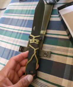 MTech USA – Fixed Blade Knife –Black Stainless Steel Blade, Green Cord Wrapped Handle, Full Tang, Includes Nylon Sheath - Hunting, Camping, Survival, Tactical, EDC – MT-528C, Small 40 A1wLSXbGHCL