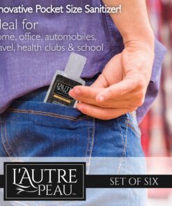 Alternative view of Antibacterial Travel Hand Sanitizer Gel with Aloe Vera by L’Autre PEAU - Liquid Instant Hand Cleaner - Citrus Scented Square Pocket Sanitizer - 6 Piece Pack - (0.5 oz.)