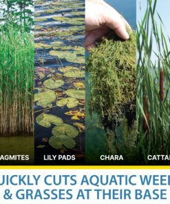 Jenlis The Original Weed Razer, Lake Weed Cutter, Large Pond Aquatic Plant Cutting Tool, Long and Sharp Razor Blades Shear Cattail, Reed, Lilly & Chara Algae, 48 Inch Cut Width, 25 Foot Throw Rope Jenlis Weed Razer Aquatic Weed Cutter 29 A1wxBVw0ipL 1