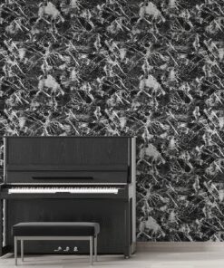 Alternative view of Very Berry Sticker Black Grey Granite Look Marble Effect Marble Stickers (61cm x 200, Marble Self Adhesive Sticky Back Plastic Countertop Black Vinyl Wrap 23.6" x 78"