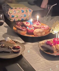 10 Gold Glittery Happy Birthday Cake Toppers. Sparkling Gold Glittery Birthday Cupcake Picks. Cake Smash Birthday Party Decorations, Candle Alternative Set Of 10. By Premium Disposables. 24 A1x2AikXVqL