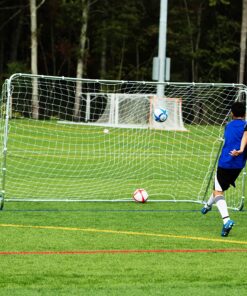 Franklin Sports Competition Soccer Goals - Backyard Portable Steel Soccer Goals - Adult + Youth Soccer Goal with Net + Ground Stakes Included - Multiple Sizes + Colors Non-Folding 12' x 6' Silver 26 A1xArFDQB5L
