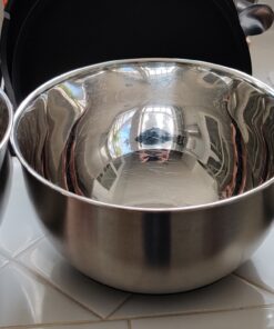 X-Chef Stainless Steel Bowls with Lids, Mixing Storage Bowl Set of 5 with Measurement, Stackable & Non-slip (1, 2, 2.5, 3.5, 4.5 QT) 42 A1xKfCJpGjL 1