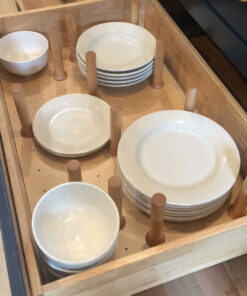 Rev-A-Shelf Adjustable Pegboard Drawer Divider Organizer, Trim to Fit Wooden Kitchen Cabinet Storage Utensil, Pots & Dish Rack, 30" x 21", 4DPS-3021 30 x 21 32 A1yFXWVCqyL