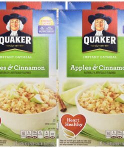 Quaker Instant Oatmeal, Apples & Cinnamon, Breakfast Cereal, 15.1 Ounce, (Pack of 4) Apples and Cinnamon Oatmeal 15.1 Ounce Box 27 A1yGrZjbPL