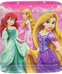 Disney Very Important Princess Dream Party Square Dinner Plates (8)