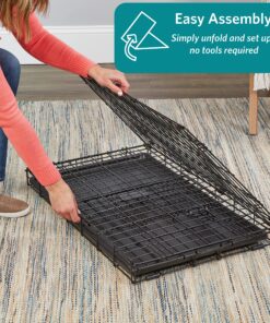 MidWest Homes for Pets Newly Enhanced Double Door iCrate Dog Crate, Includes Leak-Proof Pan, Floor Protecting Feet, Divider Panel & New Patented Features X-Small 35 A1yyUdcNgCL 3