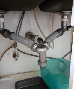 Snappy Trap 1 1/2" All-In-One-Drain Kit for Double Bowl Kitchen Sinks Original version 44 A1z12Z5EChL