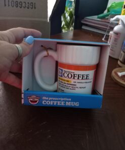 BigMouth Inc. Prescription Coffee Mug - Large Funny Prescription Coffee Cup - Unique Pharmacy Gifts - Hilarious Novelty and Gag Gifts for Doctor - Dishwasher-Safe Ceramic Pill Bottle Coffee Cup - 12oz White 29 A1zJGzuPL7L