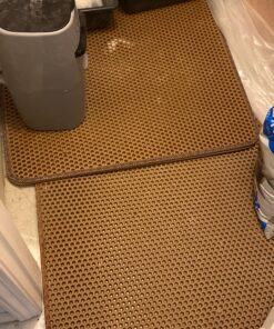 iPrimioJUMBO SIZE Cat Litter Trapper - EZ Clean (Brown/Tan) - 32 inches by 30 inches / Super BIG. Exclusive Water Proof Layer and Puppy Pad Option. Patent Pending. 32x30 - Brown 38 A1zJZx7fwuL