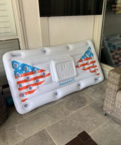 Jasonwell Beer Pong Pool Float - Inflatable Pool Beer Pong Table Party Pool Games Accessories for Adults 6 Feet Inflatable Pool Lounge Raft Toys with Cooler and 8 Pong Balls 29 B1 1hii0pfS