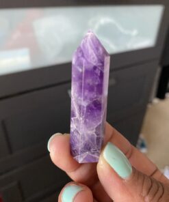 Healing Crystal Wands,2" Amethyst Crystal, Rose Quartz,Clear Quartz and Black Obsidian£¬6 Faceted Reiki Chakra Stones 4 pcs Pink,clear Quartz,black Obsidian,amethyst 2" Tall 63 B1 B0uqJ6cS