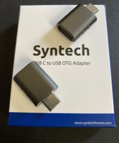 Syntech USB C to USB Adapter Pack of 2,USB C to USB3.0 Female Adapter Compatible with iPhone 15 MacBook Pro Air, other Type C or Thunderbolt Devices Space Grey 35 B1 PzAD390S