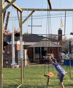 Swurfer Stand Up Tree Swing, Outdoor Swing - Swingset Outdoor for Kids with Adjustable Handles, Outdoor Swing for Kids, Outdoor Play, Durable, Weatherproof, Easy Installation, 200lbs, Ages 6 and Up Brown/Green 26 B10 VgL2asS