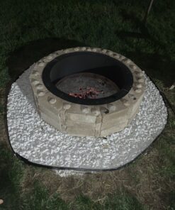 Sunnydaze 2mm Thick Steel Fire Pit Ring Insert - DIY Above or In-Ground Liner - 46-Inch Outer Diameter (30-Inch Inner Diameter) 30 Inch 37 B10MseXETFS