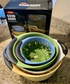 OXO Plastic Good Grips 3-Piece Mixing Bowl Set - Assorted Colors, Blue/Green/Yellow 39 B117Fx6RlLS