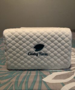 Cushy Form Knee Pillow for Side Sleepers - Standard Orthopedic Wedge Leg Pillow for Sleeping and Hip & Lower Back Pain - Contour Memory Foam Cushion for Pregnancy, Washable Cover & Travel Bag, White 45 B11iBrA0gOS