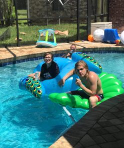 JOYIN Inflatable Peacock Pool Float - Giant Green Peacock Ride on Raft for Swimming Pool, Beach Floaties, Party Decoration Toys, Inflatable Island, Summer Pool Raft Lounge for Adults & Kids Water Fun Blue 49 B11vEIeghIS