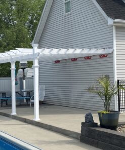 vita Valencia 12' x 16' Attached Vinyl Pergola 33 B12V9TAIpvS