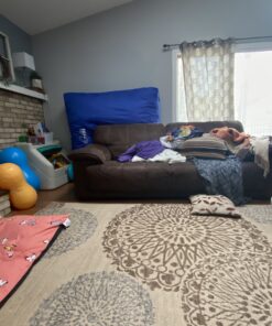 Skil-Care Sensory Crash Pad for Kids and Adults 5' x 5' & 3' x 4' Ideal for Sensory Rooms, Classrooms, and Home, Blue 5' x 5' 13 B13YfbhwgKS