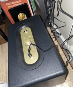 TEWELL Speaker for Turntable, HD 24W Audio Vintage Wireless Speakers Plug-in Speaker with Extended Bass and Treble, Knob for Volume Control, Toggle Switch and 3.5mm AUX Input Black 37 B13eeTBzu1S