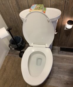 Potty Training Seat for Boys And Girls, Fits Round & Oval Toilets, Non-Slip with Splash Guard, Includes Free Storage Hook - Jool Baby Aqua 52 B13wpDV6wdS